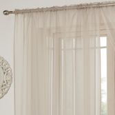 Lucy Slot Top Voile Curtain Panel - Natural Cream