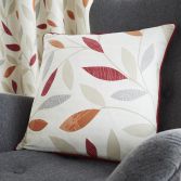 Beechwood Leaf Cushion Cover - Red