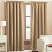 Woven Thermal Blackout Tape Top Curtains - Natural