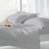 Hotel Quality Luxury 400TC Cotton Sateen Housewife Pillowcase - Silver Grey