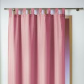 Essentiel Plain Tab Top Single Curtain Panel - Candy Pink
