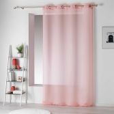 Pointille Striped Eyelet Voile Curtain Panel - Salmon Pink
