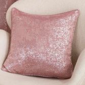 Halo Textured Metallic Cushion Cover - Pink