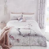 Catherine Lansfield Enchanted Unicorn Easy Care Duvet Cover Set - Pink Multi