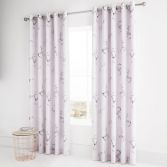 Catherine Lansfield Enchanted Unicorn Lined Eyelet Curtains - Pink