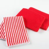 Cuistot Set of 3 Microfibre Kitchen Towels - Red