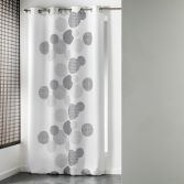 Japonica Spots Unlined Eyelet Curtain Panel - White