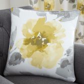 Adriana Floral Cushion Cover - Ochre Yellow