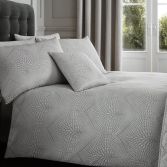 Portobello Geometric Weave Cushion Cover - Silver Grey