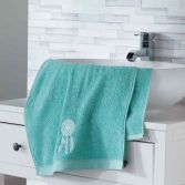 Talisman 100% Cotton Embroidered Towel - Mint Blue