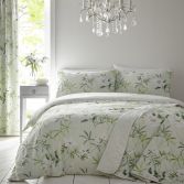 Florence Painted Floral Duvet Cover Set - Green