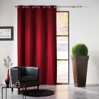 Triago Embossed Velvet Partial Blackout Eyelet Curtain Panel 95" 240cm Drop 