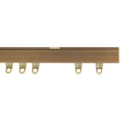 Fineline Metal Fixed Complete Curtain Track - Antique Brass