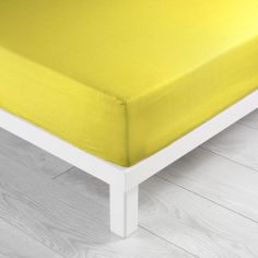 Jersey 100% Cotton Fitted Sheet - Yellow