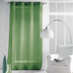 Paloma Eyelet Voile Curtain Panel with Crushed Look - Green