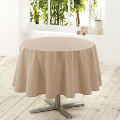 Essentiel Plain Round 180cm Tablecloth - Beige