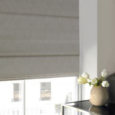 Shelby Stone Silver Roman Blind