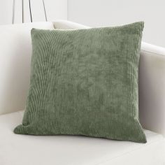 Kilbride Cord Chenille Cushion Cover - Khaki Green