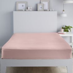 Flannelette 100% Brushed Cotton Fitted Sheet - Pink