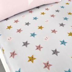 Cosatto Happy Stars Kids Twin Pack Fitted Sheets - Pink
