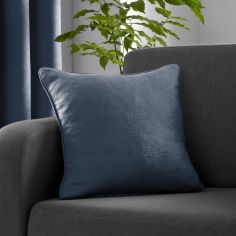 Strata Plain Textured Cushion Cover - Navy Blue