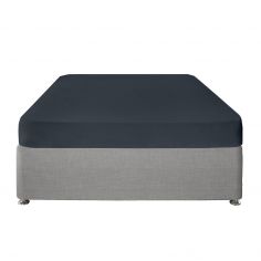 Serene Plain Dye Easy Care Extra Deep Fitted Sheet - Navy Blue