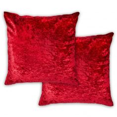 Crushed Velvet Luxury Cushion Cover - Red