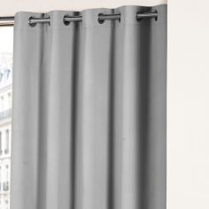 Cali Eyelet Woven Thermal Blackout Door Curtain - Grey