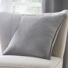 Indiana Geometric Jacquard Cushion Cover - Grey