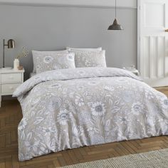 Catherine Lansfield Tapestry Floral Duvet Cover Set - Natural