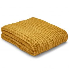 Catherine Lansfield Chunky Knit Throw - Ochre Yellow