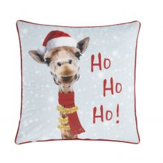 Catherine Lansfield Christmas Giraffe Cushion Cover - Multi