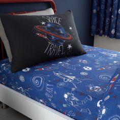 Catherine Lansfield Space Adventure Fitted Sheet - Blue