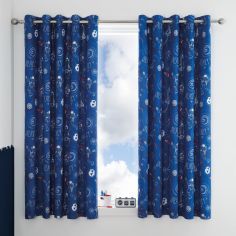 Catherine Lansfield Space Adventure Eyelet Curtains - Blue