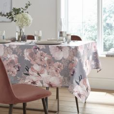 Catherine Lansfield Dramatic Floral Wipable Table Cloth - Grey
