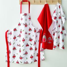 Catherine Lansfield Robins Apron - Red