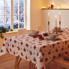 Catherine Lansfield Robins Wipable Table Cloth - Red