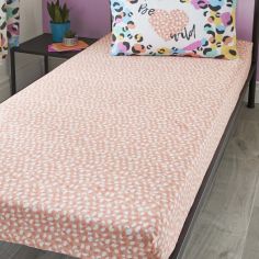 Be Wild Kids Fitted Sheet - Coral