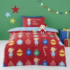 Cosatto Christmas Fairy 100% Cotton Duvet Cover Set - Red