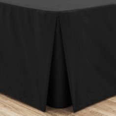Catherine Lansfield Non Iron Percale Combed Polycotton Box Pleated Base Valance Sheet - Black