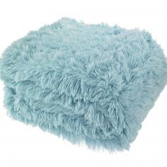 Catherine Lansfield Cuddly Fluffy Throw - Duck Egg