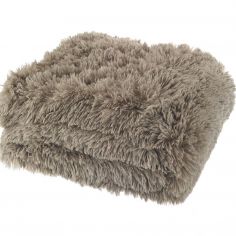 Catherine Lansfield Cuddly Fluffy Throw - Natural