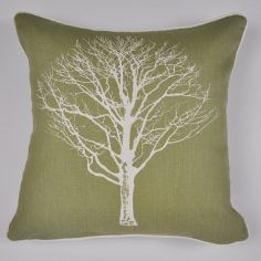 Woodland Trees Cushion Cover - Green