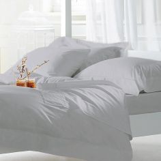 Hotel Quality Luxury 400TC Cotton Sateen Housewife Pillowcase - Silver Grey