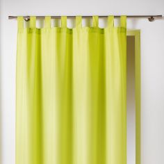 Essentiel Plain Tab Top Single Curtain Panel - Chartreuse Green