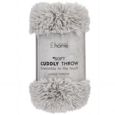 Catherine Lansfield Cuddly Fluffy Throw - Silver Grey