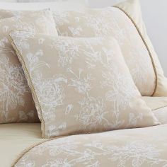 Jasmine Floral Cushion Cover - Champagne Cream