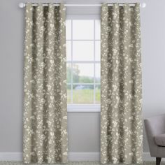 Etched Linen Beige Delicate Floral Made To Measure Curtains