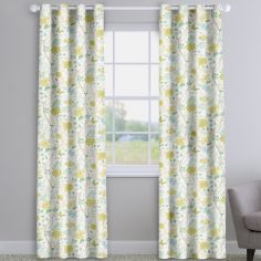 Amazon Celadon Yellow Floral Made To Measure Curtains