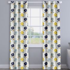 Pomegranate Ochre Yellow Modern Floral Made To Measure Curtains